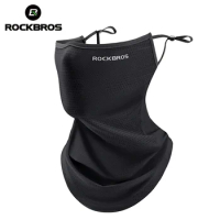 ROCKBROS Summer Ice Silk Mask Anti-UV Quick-drying Face Cover Sunscreen Bandana Breathable Neck Protection Hanging Ear Scarf