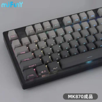 MiFuny MK870 Wired Mechanical Keyboard Side Carved Gradient Customized Keyboards Single Mode RGB 87 Key Mute Game Office Teclado