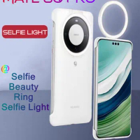 For Huawei Mate 60 Pro Cell Phone Case Light Fill Light Selfie Beauty Ring Led Flash Shell For Mate 60 50 40 Pro Perfect Fundas