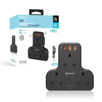 XPOWER WSS2 T 型牆壁插座分線器 黑色  
