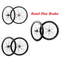 Outlet 700C Road Disc Brake wheelset,38mm/50mm/60mm tubular/clincher cyclocross bike carbon wheel,U shape rim gravel wheel