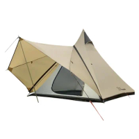 Vidalido Outdoor Camping Indian Pyramid Tent Sunshade Sun Protection Hall Double Layer Rainproof Tower Tent