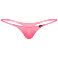Mens Lingerie Hot Sexy Thongs Panties G-Strings Thongs Underwear Elastic Waistband Low Rise Thong Solid Color Briefs Underpants