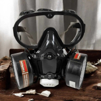 TaffGUARD Masker Gas Respirator Full Face with Activated Carbon Filter - SF01