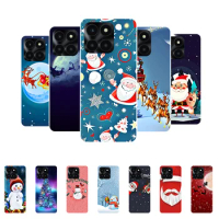 Christmas Silicone Case For Honor X6A X7A X8A X9A Santa Claus Printed Soft Cover for Honor X5 X6 X6S X7 X8 2022 Case HonorX9 5G
