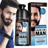 Mens Hair Dye Shampoo 3.53oz Hair Dye Black Shampoo Gradual Gray Darkening Beard Wash Shampoo For Reducing White Beard Color