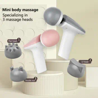 4 Heads Mini Massage Gun Professional Deep Muscle Massager Pain Relief Body Relaxation Fitness Fascial Gun