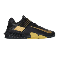 【NIKE 耐吉】SAVALEOS 男女舉重鞋-重量訓練 深蹲 蹲舉 魔鬼氈 黑金(CV5708-001)
