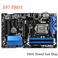 For Asrock Z97 PRO3 Motherboard Z97 32GB LGA 1150 DDR3 ATX Mainboard 100% Tested Fast Ship