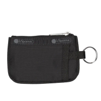 【Lesportsac】Key Card Holder 極簡卡片零錢鑰匙包 送禮 禮物(酷黑)