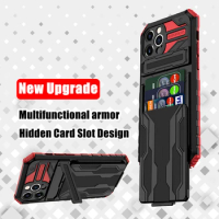 ShockProof Armor Case For Apple iPhone 11 14 12 13 Pro Max XR XS Max 7 8 Plus Anti Shock Credit Card Slot Military Case Cover