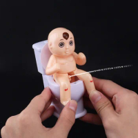 Funny Children Tricky Shooting Water Toys Novelty Squirt Joke Toy Doll Toilet Pee Cartoon Boy Water Spray Trick Squishy
