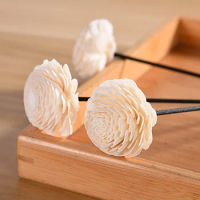 5 Pcs Flower Sticks Rattan Dried Flowers Aroma Diffuser Hand Made Reed Diffuser Flower Replacement Scent Reeds Essential Oil