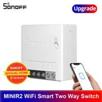 SONOFF MINIR2 Two Way Switch Mini Wifi Smart Home Swcith Wireless Remote Control Switch Works with eWelink Alexa Google Home