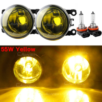 CCF5 ไฟตัดหมอกรถยนต์พร้อมฝาครอบกระจก 1 คู่ พร้อมหลอดไฟ LED ฮาโลเจน H11 สีขาว-เหลือง สำหรับ Suzuki So