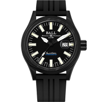 B4_BALL 波爾錶 Engineer III CarboLIGHT 系列 自動上鍊機械腕錶(NM3028C-P1CJ-BK)-43mm-黑面膠帶