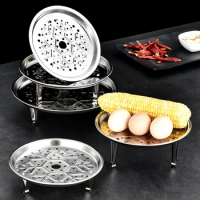 15.5-23.5CM Round Stainless Steel Steamer Rack for Dumplings Pressure Rice Cooker Steaming Grid Tray Kitchen Non-Stick Cookware