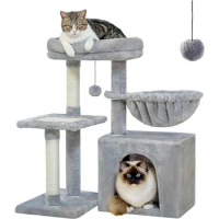 PEQULTI Small Cat Tree,Cat Tower for Indoor Styles Cat Activity Tree with Cat Scratching Posts