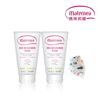 【媽咪莉娜】無痕美體霜150mlx2+三角口水巾(妊娠霜/撫紋霜)