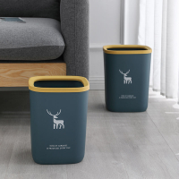 超厚款ins創意北歐風小鹿垃圾桶家用臥室客廳衛生間廚房無蓋壓圈