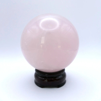 【寶峻晶石館】粉晶球 直徑8.8cm(PB46)