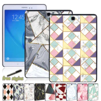 Tablet Back Case for Samsung Galaxy Tab A 10.1(T510/580)/A 7.0 T280/A 9.7 T550/10.5 T590/S5e/S6 lite Geometry Pattern Cover