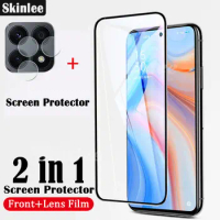 Skinlee 2 in 1 Film For Honor X8a Screen Protection Film Tempered Glass Protector Lens Film For Honor X9A X7A