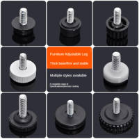4pcs Adjustable Leveling Chair Leg Feet M6 M8 Furniture Mat Screw-in Base Sofa Bed Cabinet Table Floor Protector Anti-slip Pad