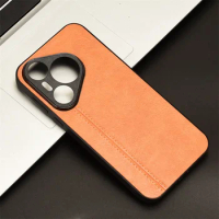 Suitable For Huawei Pura 70 5G car line Rear cover PU leather phone case for Huawei Pura 70 5G case