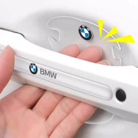 For All BMW M 1 2 3 5 7 Series X1 X3 X5 X6 E90 E93 F10 F30 E60 Car Door Bowl Handle Protector Stickers Transparent Anti-scratch