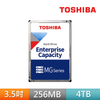 【TOSHIBA 東芝】企業級硬碟 4TB 3.5吋 SATAIII 7200轉硬碟 五年保固(MG08ADA400E)