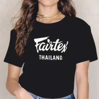 Fairtex Thailand T-shirt black casual Muay Thai kickboxing round neck plus size graphic hipster street fashion breathable