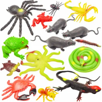 1PC Children's Toys Gift Centipede Spider Beetle Insect Scorpion Toy Animal Collection Models Figures Halloween Prank Toys