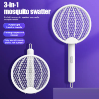 【Captivaty】Kawachi Raket Nyamuk Listrik 2 Pcs Uv Light Mosquito Racket Tenaga Super Kuat Rechargeabl