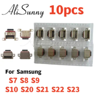 AliSunny 10pcs USB Port Dock Connector for SamSung Galaxy S10 S22 S21 Plus S10E S20 Note 10 Ultra S8 S9 S7 Charging Plug Parts