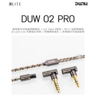 DUNU DUW 02 PRO Upgrade cable MMCX/0.78 2pin Single crystal copper silvered /Q-Lock lite repl-plug 3.5/4.4mm earphone cable Hulk