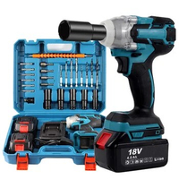 Electric impact wrench Brushless cordless electric wrench 1/2 inch compatible Makita 18v battery screwdriver power tools