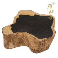 紅木工藝品奇石底座原木擺件 黑檀木不規則茶壺托實木座挖槽杯墊