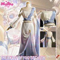 Game Identity V Priestess Cosplay Costume The Envoy of Yog-Sothoth Cosplay Costume Halloween Priest Suit and Cosplay Wig