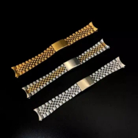 18mm 19mm 20mm Stainless Steel Vintage Jubilee Watch Band Wristband Bracelet Strap For Rolex DATEJUST Dive Watch