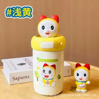Doraemon Figurine Thermos Stainless Steel w/Bottle Handle 600 ml - Botol Minum Anti Tumpah BPA Free