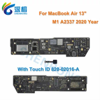 Original M1 A2337 Motherboard 8GB 16GB 256GB 512GB For MacBook Air 13" EMC 3598 Logic Board With Touch ID 820-02016-A 2020 Year