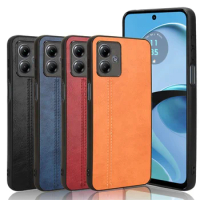 Suitable For Motorola Moto G14 4G car line Rear cover PU leather phone case for Moto G14 case