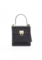 Salvatore Ferragamo Pre-Loved Salvatore Ferragamo Gancini Handbag leather black 2WAY