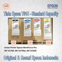 Tinta Epson T01C T01 C Standard - Tinta Printer Epson WorkForce WF C579R WF-C579R Magenta Standard