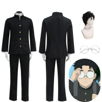 Takakura Ken Cosplay Costume AnimeDAN DA DAN เครื่องแต่งกายผู้ใหญ่กับแว่นตาฮัลโลวีนผู้ชายแจ็คเก็ตสีด