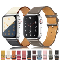 Leather strap For Apple watch band 49mm 45mm 41mm 44mm 40mm 38mm 42mm watchband bracelet iWatch series 5 4 3 6 se 7 8 Ultra band