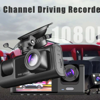 3 channel car DVRHD1080P 3 lens car dashboard camera 3 channel camera DVR video recorder video register Dashcam camera with wifi