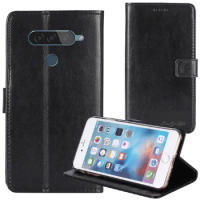 TienJueShi Business TPU Silicone Flip Protect Leather Cover Wallet Case For LG K71 K52 K53 K92 Wing 5G Pouch Shell Etui