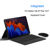 Smart Keyboard Cover For Samsung Galaxy Tab S7 Plus 12.4" S7+ SM-T970 SM-T975 Touchpad Magic Keyboard Arabic Portuguese Spanish